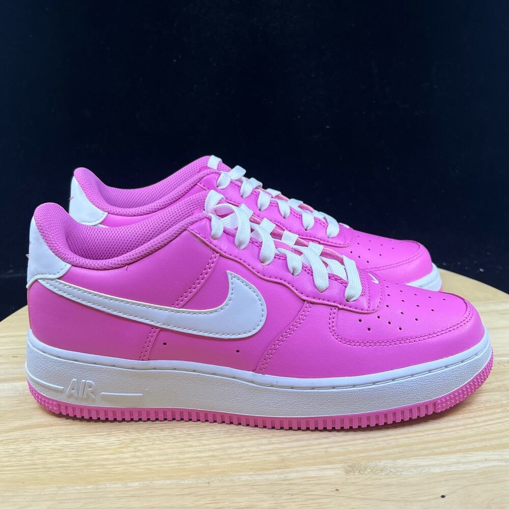 NIKE AIR FORCE 1 PLAYFUL PINK WHITE FV5948-600-SIZE 6Y/ 7.5 Women’s Barbie - Picture 5 of 9